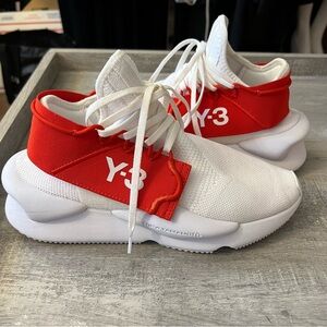 Yohji Yamamoto, Y-3 Adidas Kaiwa Knit White/Red Sneakers